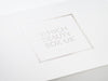 White Gift box with custom silver foil printed logo