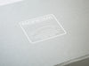 Custom Printed White BMW Logo to Silver Pearl Gray Gift Box