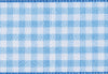 Foldabox UK Pale Blue and White Gingham Ribbon