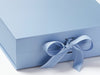 Large Pale Blue Gift Box Ribbon Detail