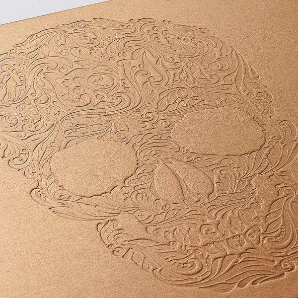 Debossing Example Printing Examples - Debossing (Impression, no color) - FoldaBox USA