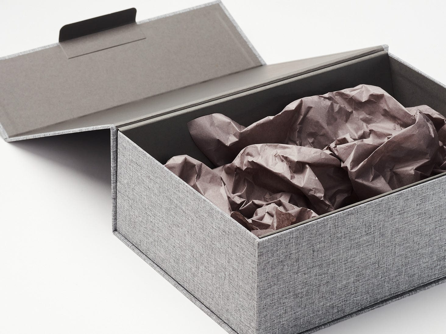 Gray Linen Luxury Folding Gift Boxes