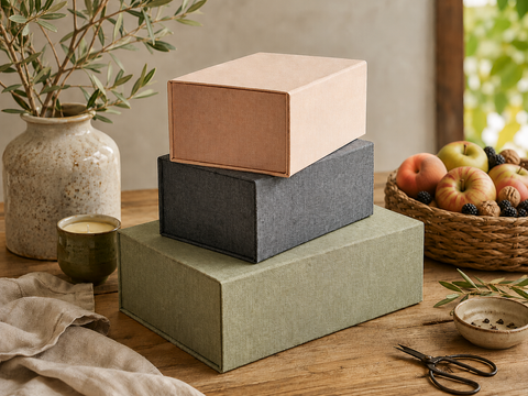Luxury Linen Folding Gift Boxes: Timeless Texture & Natural Elegance