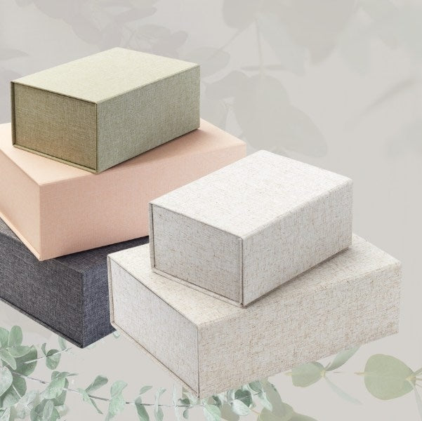 Linen Covered A5 Deep Gift Box Samples