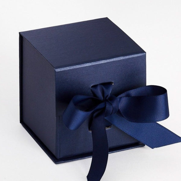 Small Cube Folding Gift Boxes with Magnetic Closure - Changeable Ribbon