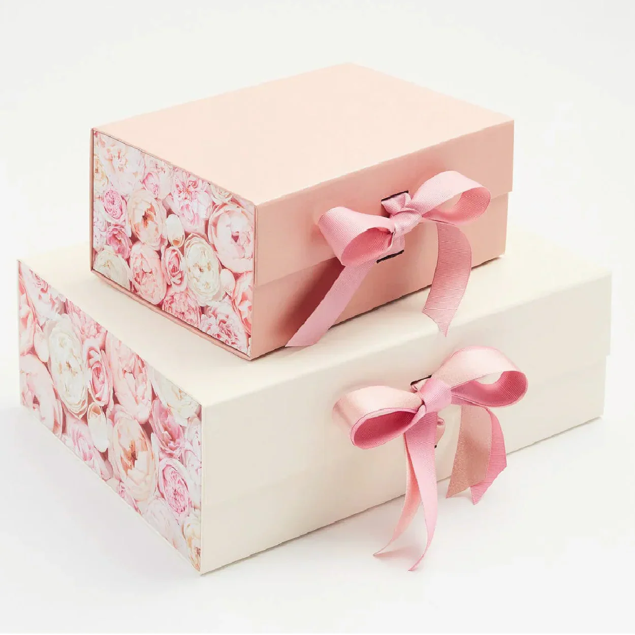 Rose Gold Folding Gift Boxes – Luxury Pearl Finish | Foldabox USA