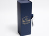 LCFC Gold foiled logo on Navy Single Wine Bottle gift box with Ribbon tie