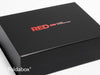 Red Event Production Gloss Red Screen Print on Black A4 Deep No Ribbon Gift Box
