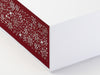 Sample Red Snowflake FAB Sides® Featured on White XL Deep Gift Box Close Up