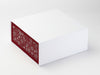 Sample Red Snowflake FAB Sides® Featured on White XL Deep Gift Box