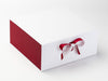 Claret FAB Sides® Featured on White XL Deep Gift Box with Beauty Double Ribbon
