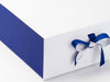 Cobalt Blue FAB Sides® and Ribbon Featured on White Gift Box