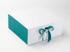 Jade FAB Sides® and Jade Double Ribbon Featured on White XL Deep Gift Box