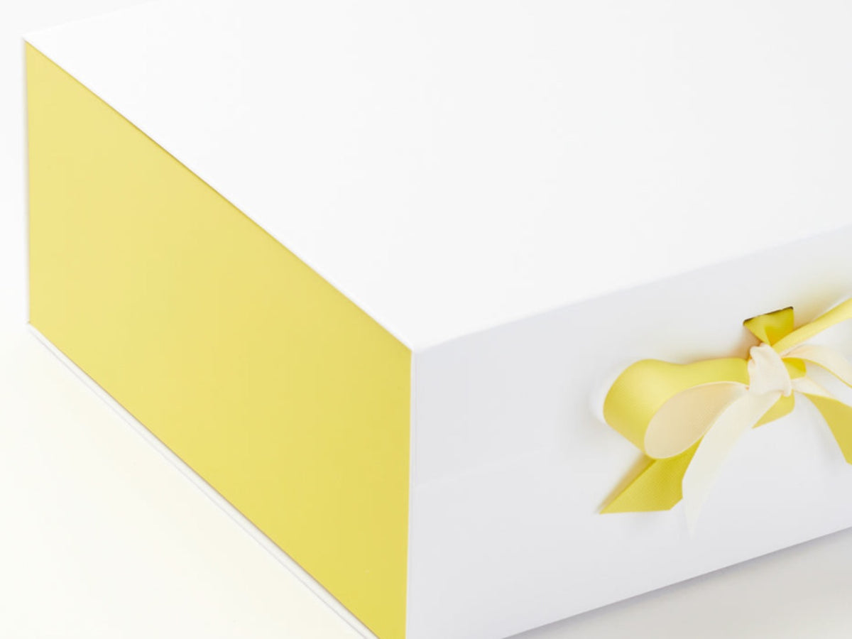 Lemon Yellow FAB Sides® Featured on White Gift Box from Foldabox