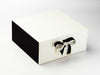 Black Gloss FAB Sides® Featured on Ivory Gift Box with Black Satin Double Ribbon
