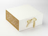 Sample Gold Snowflakes FAB Sides® Featured on Ivory XL Deep Gift Box