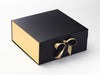 Metallic Gold Foil FAB Sides® Featured on Black XL Deep Gift Box with Gold Sparkle Double Ribbon