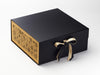 Gold Snowflakes FAB Sides® Featured on Black XL Deep Gift Box with Gold Sparkle Double Ribbon