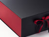 Red Textured FAB Sides® Featured on Black XL Deep Gift Box with Dark Red Double Ribbon Close U