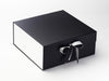 Metallic Silver FAB Sides® Featured on Black Gift Box with Silver Sparkle Double Ribbon