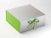Classic Green FAB Sides® Featured on Silver XL Deep Gift Box with Classic Green Double Ribbon