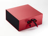 Black Matt FAB Sides® Featured on Red XL Deep Gift Box with Black Grosgrain Double Ribbon