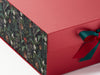 Xmas Mistletoe FAB Sides® Featured on Red XL Deep Gift Box Close Up Detail