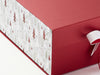 Xmas Tree Modern FAB Sides® Featured on Red Gift Box Close Up Detail