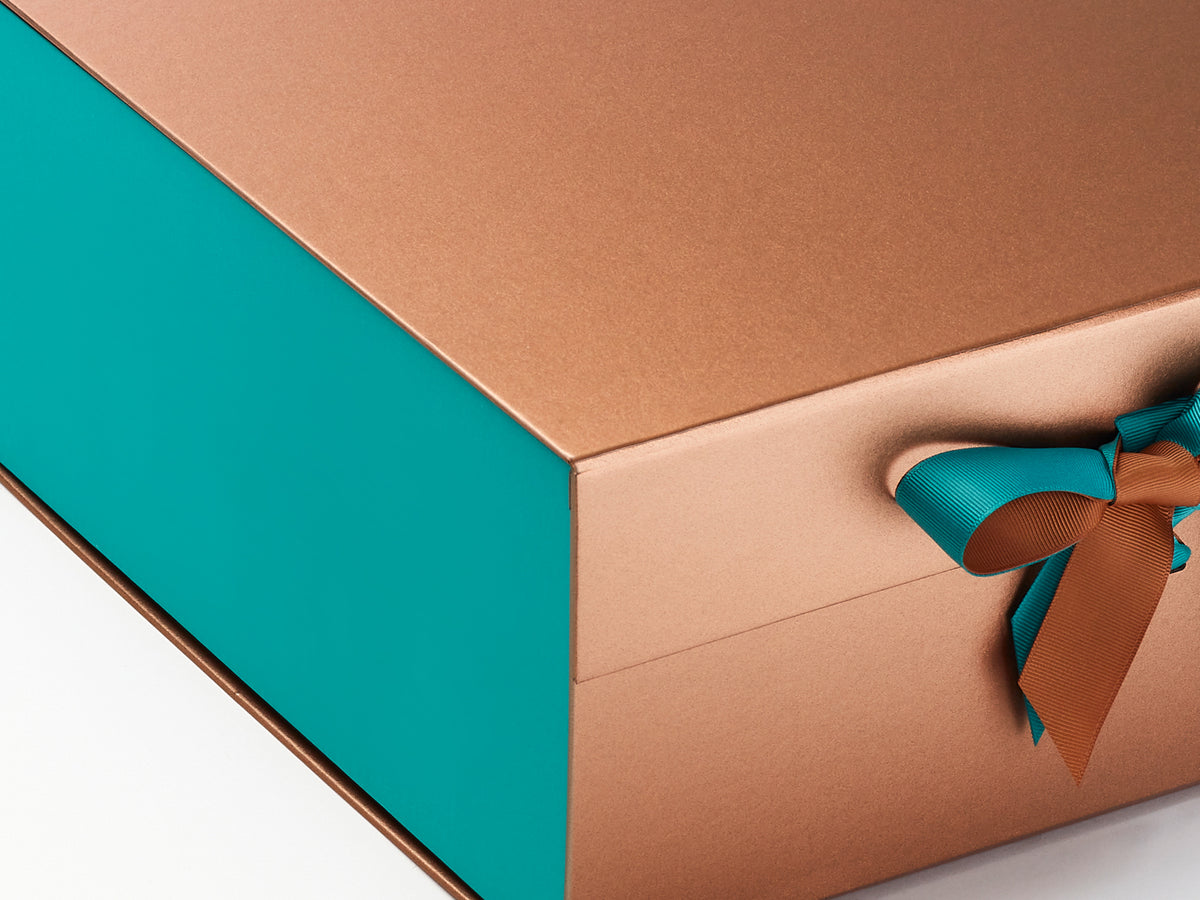 Jade FAB Sides® Featured on Copper Gift Box with Jade Double Ribbon