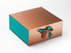 Jade Green FAB Sides® Featured on Copper XL Deep Gift Box with Jade Green Double Ribbon