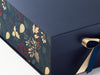 Xmas Pine Cones FAB Sides® Featured on Navy Blue Xl Deep Gift Box Close Up Detail