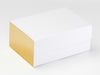 Metallic Gold Foil FAB Sides® Featured on White No Ribbon A5 Deep Gift Box