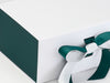 Hunter Green FAB Sides® Featured on White Gift Box with Hunter Green Double Ribbon