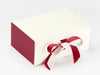 Claret FAB Sides® Featured on Ivory Gift Box with Beauty Double Ribbon