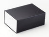 White Matt FAB Sides® Decorative Side Panels Featured on Black A5 Deep No Ribbon Gift Box