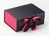 Hot Pink FAB Sides® and Hot Pink Double Robbon o Black A5 Deep Gift Box