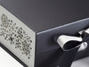 Sample Silver Snowflake FAB Sides® Featured on Black Gift Box
