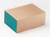 Jade Green FAB Sides® Decorative Side Panels Featured on Natural Kraft A5 Deep Gift Box