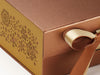 Sample Gold Snowflakes FAB Sides® Featured on Copper A5 Deep Gift Box Close Up