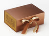 Gold Snowflake FAB Sides® Featured on Copper A5 Deep Gift Box with Gold Metallic Sparkle Double Ribbon