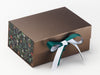 Xmas Mistletoe FAB Sides® Featured on Bronze A5 Deep Gift Box with Hunter Green and White Double Ribbon