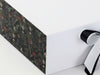 Xmas Mistletoe FAB Sides® Featured on White A4 Deep Gift Box with Black Sparkle Double Ribbon