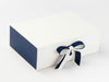 Sample Navy Textured FAB Sides® Featured on Ivory Gift Box