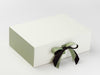 Sage Green FAB Sides® Featured on Ivory Gift Box with Spring Moss and Charcoal Double Ribbon