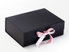 Black Gloss FAB Sides® Featured on Black A5 Deep Gift Box with White Satin and Rose Quartz Double Ribbon