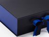 Cobalt Blue Fab Sides® and Ribbon Featured on Black Gift Box
