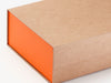 Kraft Gift Box Close Up Featuring Orange FAB Sides® Close Up