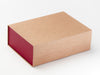 Sample Red Textured FAB Sides® Featured on Natural Kraft Gift Box