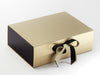 Sample Black FAB Sides® Featured on Gold A4 Deep Gift Box with Double Ribbon