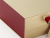 Red Textured FAB Sides® Featured on Gold A4 Deep Gift Box with Dark Red Double Ribbon Close Up